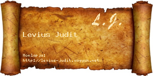 Levius Judit névjegykártya